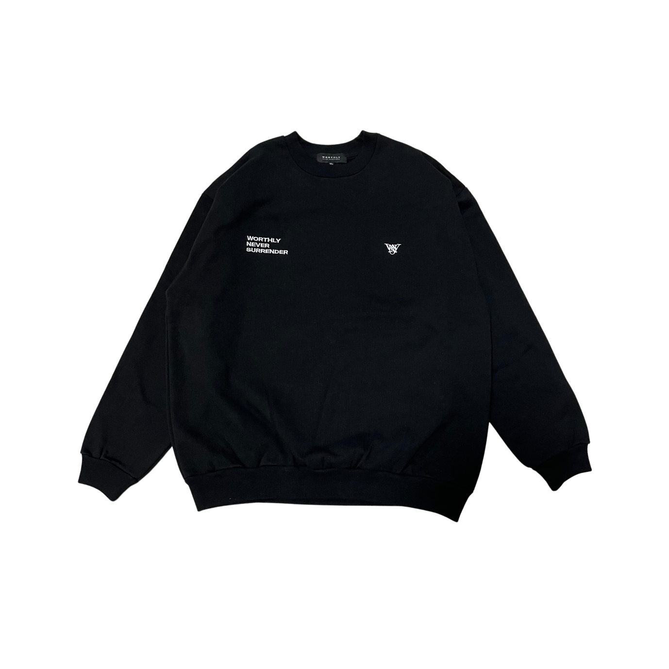 LOGO HEAVYWEIGHT CREWNECK SWEATSHIRTS / BLACK